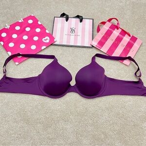 Victoria’s Secret Very Sexy Purple Smooth T Shirt Lined Full Coverage Bra 34B